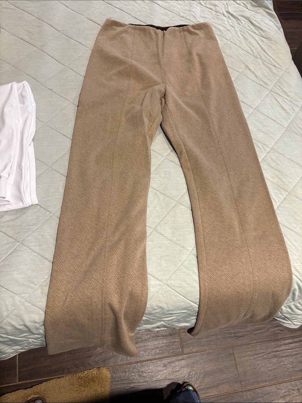 Lysse Tan Boot Cut Knit Pants